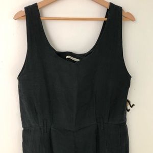 Black Crane Linen overalls in Black sz M